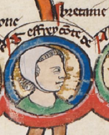 Count Geoffrey II of Brittany, (MS 14 B VI, f.006r)