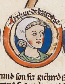 portrait of Arthur I of Britany, Britain genealogy dated 14th century