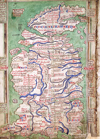 13th century map of Britain by Matthew Paris (Royal MS_14_C_VII)